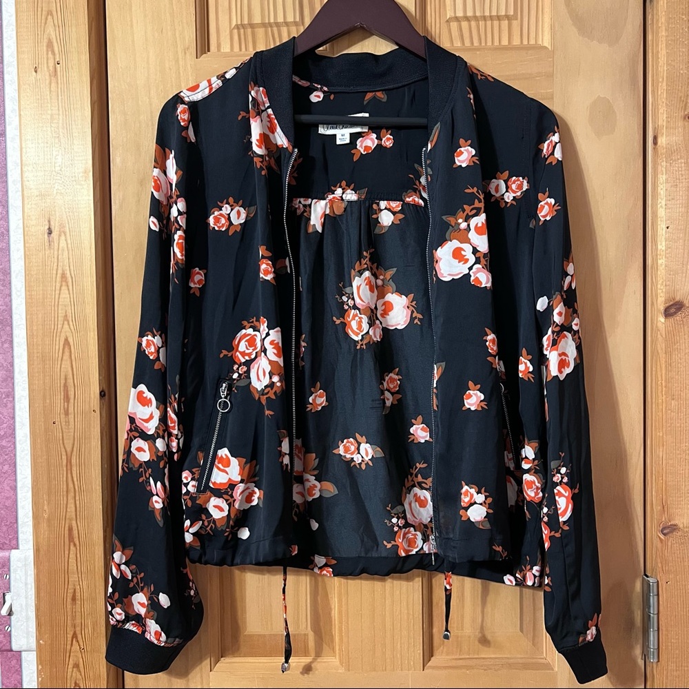 floral bomber jacket